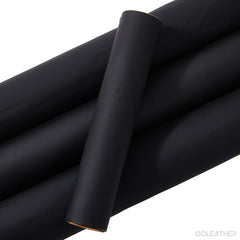 Black Nappa Grain Soft Artificial Leather, 0.7mm Thickness, Waterproof & Scratch Resistant PVC leather, Support Small Batch Sales - OOLEATHER AL001-10636A