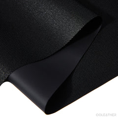 Black Nappa Grain Soft Artificial Leather, 0.7mm Thickness, Waterproof & Scratch Resistant PVC leather, Support Small Batch Sales - OOLEATHER AL001-10636A