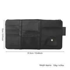 Organizer Pelindung Matahari Mobil – Tempat Kacamata & Dokumen dari Kulit PU dengan Banyak Kantong