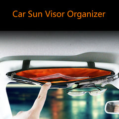 Organizer Pelindung Matahari Mobil – Tempat Kacamata & Dokumen dari Kulit PU dengan Banyak Kantong