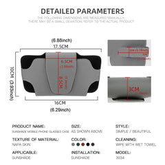 Tempat Kacamata di Pelindung Matahari Mobil – Kotak Organizer Kacamata Universal dari Kulit PU dengan Penutup Magnet Tersembunyi