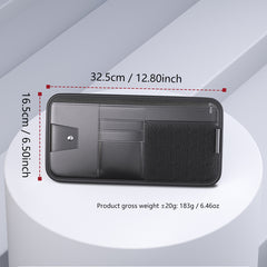 منظم واقي الشمس متعدد الجيوب للسيارات وسيارات الدفع الرباعي والشاحنات - مقاس عالمي مع فتحات للنظارات الشمسية والبطاقات | OOLVS