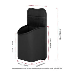 PU Leather Car Seat Side Organizer – Hanging Storage Bag with Tissue & Bottle Holder, Mesh Pocket for Phone & Pens | OOLVS