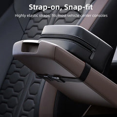 PU Leather Car Tissue Holder with Silver Arc Opening – Backseat Napkin Box Cover Fits 120 Tissues, Auto Interior Organizer | OOLVS