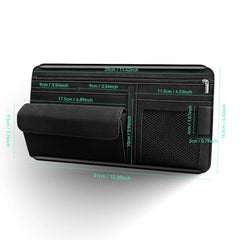 Suede Sun Visor Organizer – Multi‑Pocket Car & SUV Visor Storage with Card & Glasses Holders for Auto Interiors | OOLVS